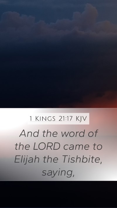 1 Kings 21:17 KJV Bible Verse Image