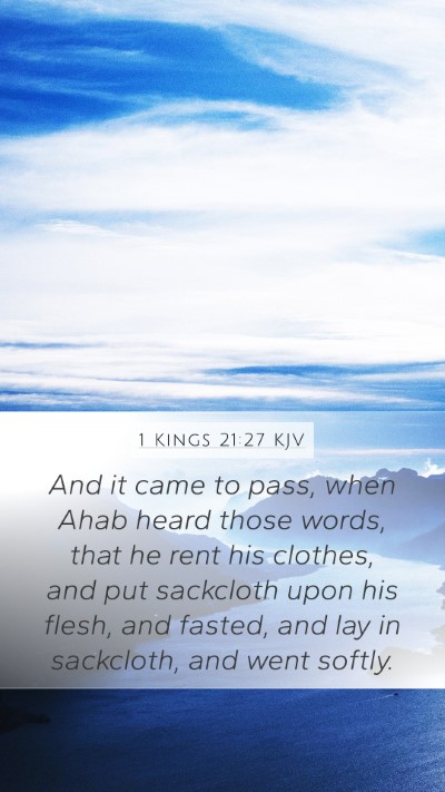 1 Kings 21:27 KJV Bible Verse Image