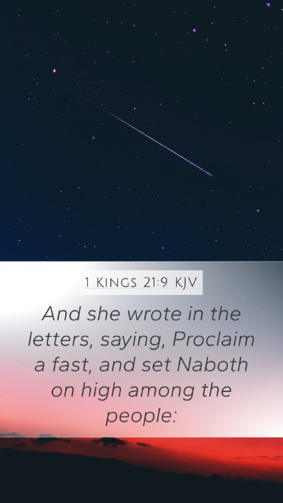 1 Kings 21:9 KJV Bible Verse Image