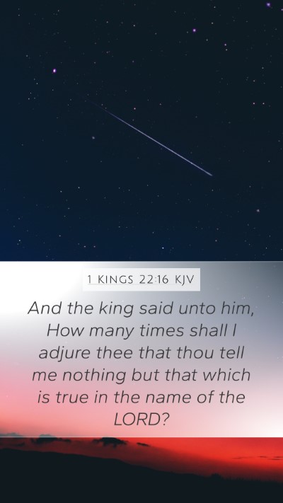 1 Kings 22:16 KJV Bible Verse Image