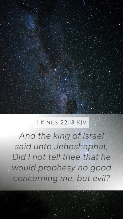 1 Kings 22:18 KJV Bible Verse Image