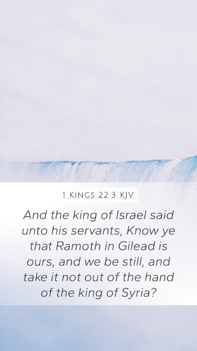 1 Kings 22:3 KJV Bible Verse Image