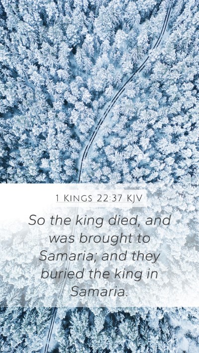 1 Kings 22:37 KJV Bible Verse Image