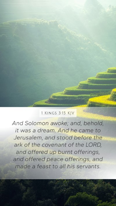 1 Kings 3:15 KJV Bible Verse Image