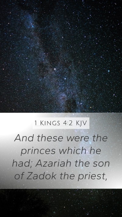 1 Kings 4:2 KJV Bible Verse Image