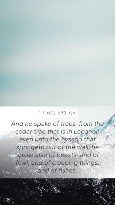 1 Kings 4:33 KJV Bible Verse Image