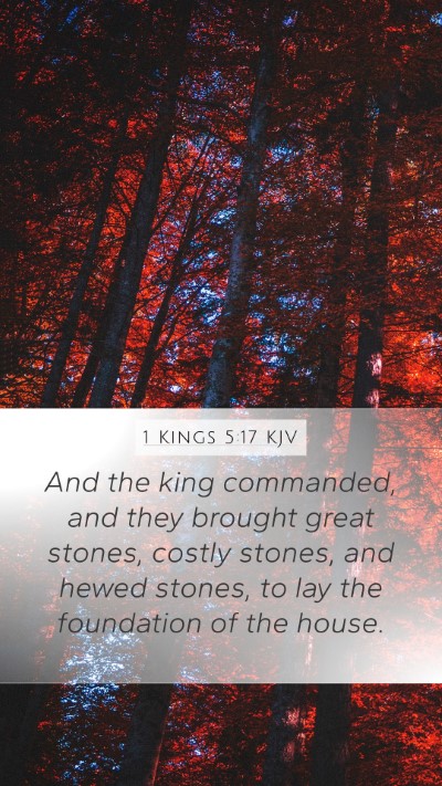 1 Kings 5:17 KJV Bible Verse Image