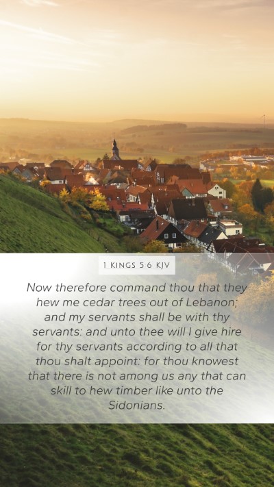 1 Kings 5:6 KJV Bible Verse Image