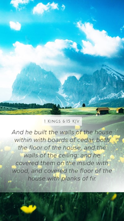 1 Kings 6:15 KJV Bible Verse Image