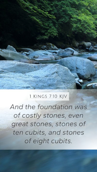 1 Kings 7:10 KJV Bible Verse Image