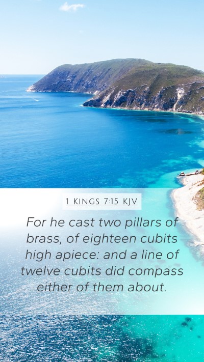 1 Kings 7:15 KJV Bible Verse Image