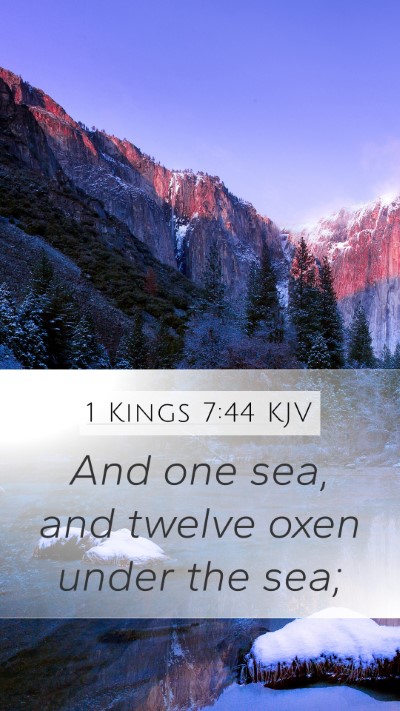 1 Kings 7:44 KJV Mobile Phone Wallpaper - And one sea, and twelve oxen under the - Mobile Bible Verse Wallpaper