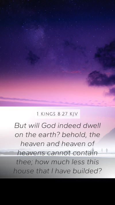 1 Kings 8:27 KJV Bible Verse Image