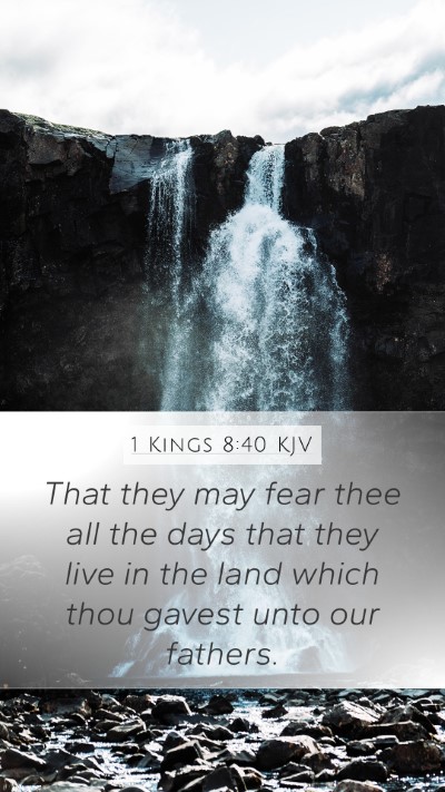 1 Kings 8:40 KJV Bible Verse Image
