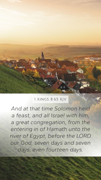 1 Kings 8:65 KJV Bible Verse Image