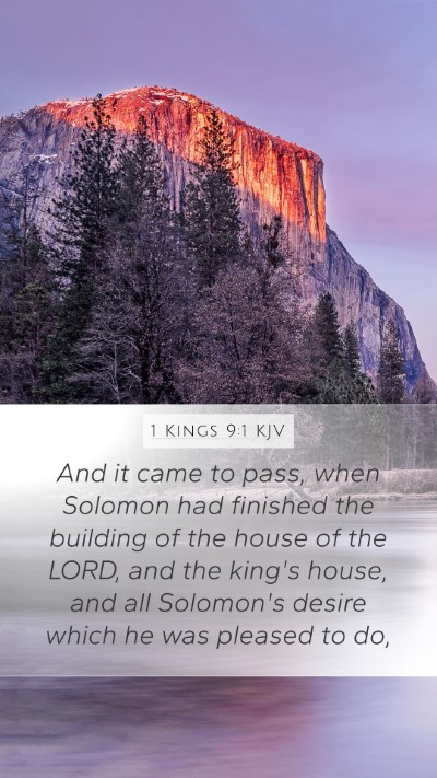 1 Kings 9:1 KJV Bible Verse Image