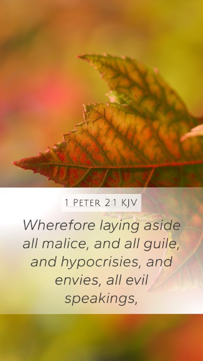 1 Peter 2:1 KJV Bible Verse Image