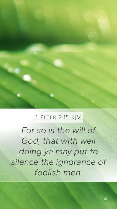 1 Peter 2:15 KJV Bible Verse Image
