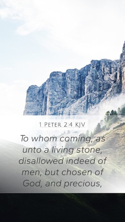 1 Peter 2:4 KJV Bible Verse Image