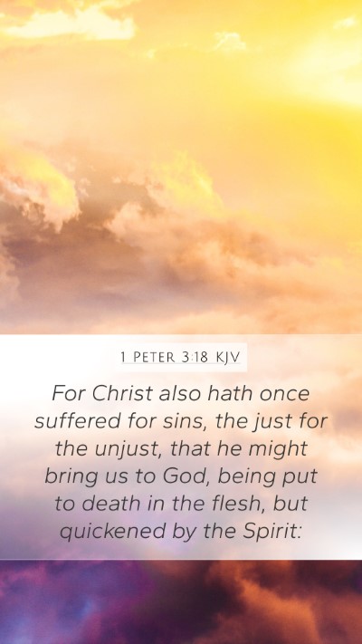 1 Peter 3:18 KJV Bible Verse Image