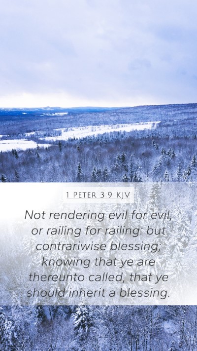 1 Peter 3:9 KJV Bible Verse Image
