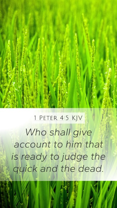 1 Peter 4:5 KJV Bible Verse Image