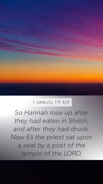 1 Samuel 1:9 KJV Bible Verse Image