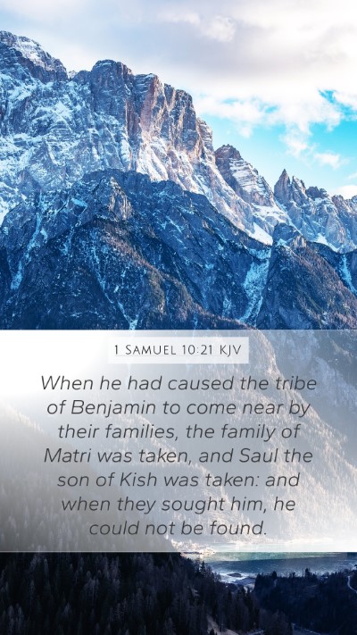 1 Samuel 10:21 KJV Bible Verse Image