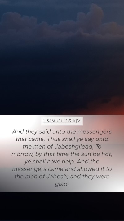 1 Samuel 11:9 KJV Bible Verse Image