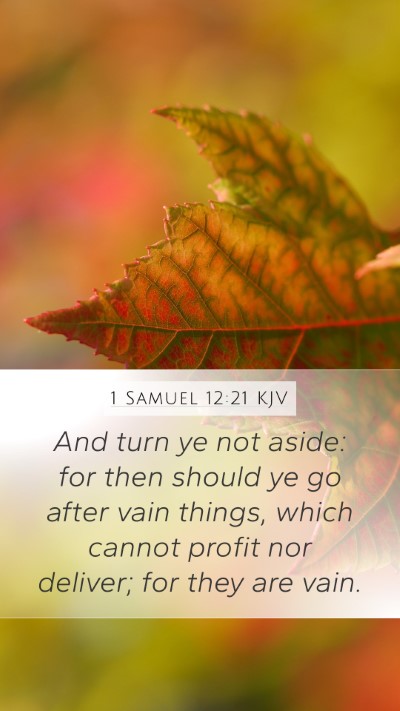 1 Samuel 12:21 KJV Bible Verse Image