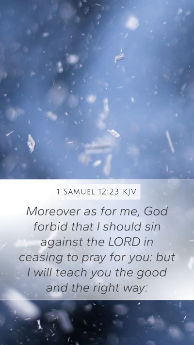 1 Samuel 12:23 KJV Bible Verse Image