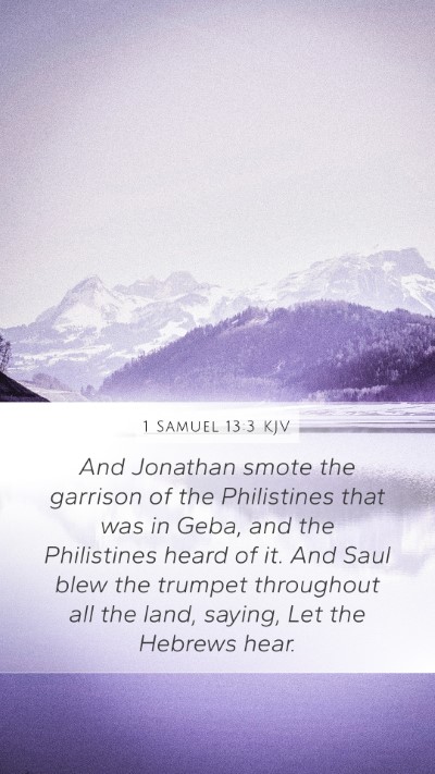 1 Samuel 13:3 KJV Bible Verse Image