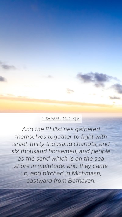 1 Samuel 13:5 KJV Bible Verse Image