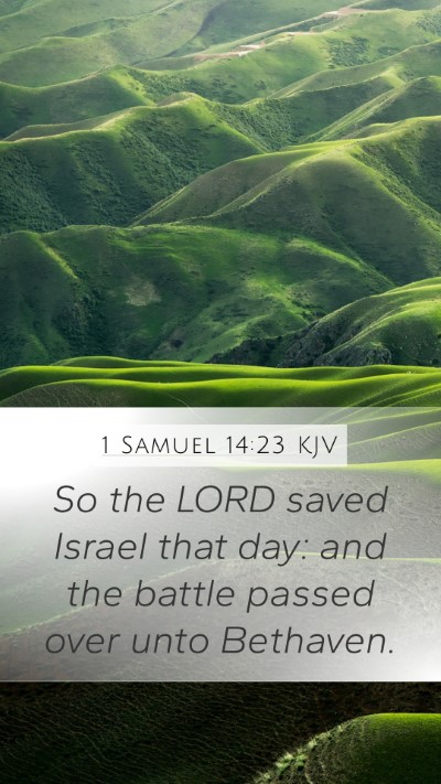 1 Samuel 14:23 KJV Bible Verse Image