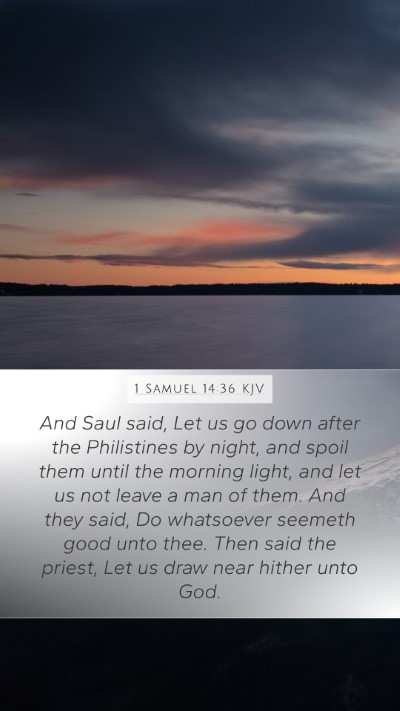 1 Samuel 14:36 KJV Bible Verse Image