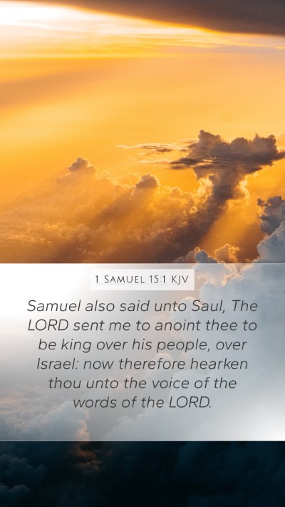 1 Samuel 15:1 KJV Bible Verse Image