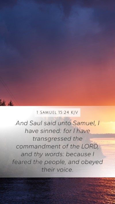1 Samuel 15:24 KJV Bible Verse Image