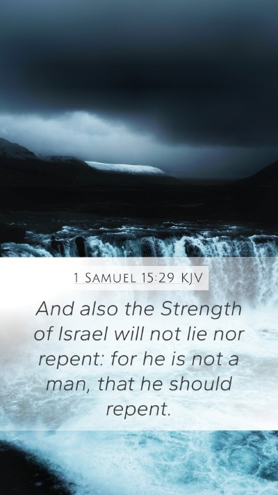 1 Samuel 15:29 KJV Bible Verse Image