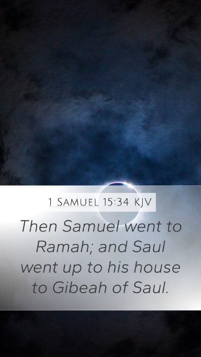 1 Samuel 15:34 KJV Bible Verse Image