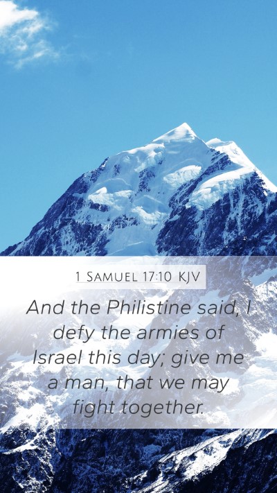 1 Samuel 17:10 KJV Bible Verse Image
