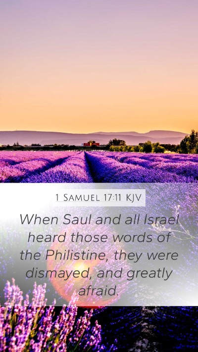 1 Samuel 17:11 KJV Bible Verse Image