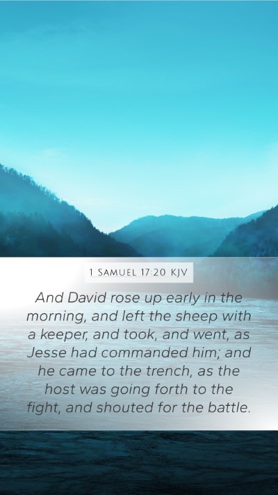 1 Samuel 17:20 KJV Bible Verse Image