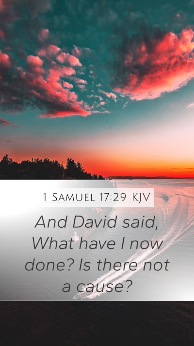 1 Samuel 17:29 KJV Bible Verse Image