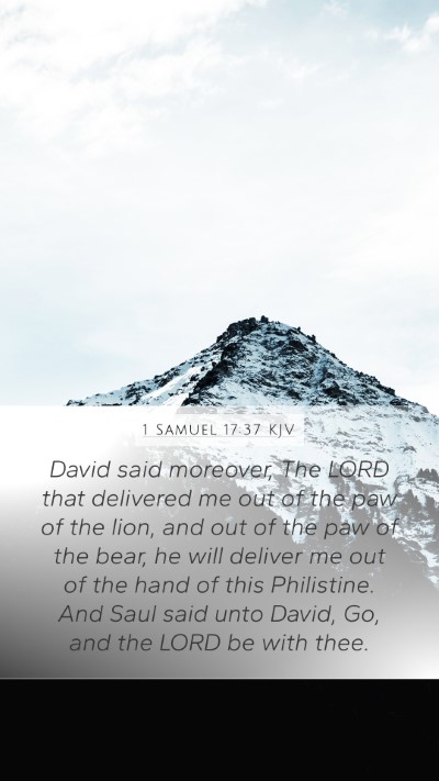 1 Samuel 17:37 KJV Bible Verse Image