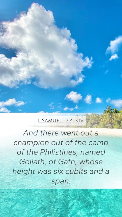1 Samuel 17:4 KJV Bible Verse Image