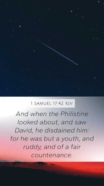 1 Samuel 17:42 KJV Bible Verse Image