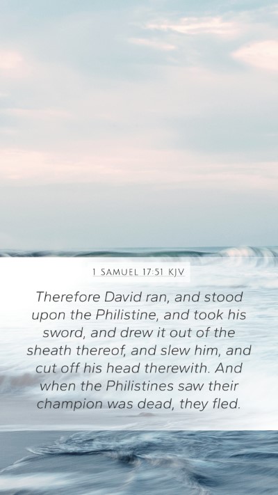 1 Samuel 17:51 KJV Bible Verse Image