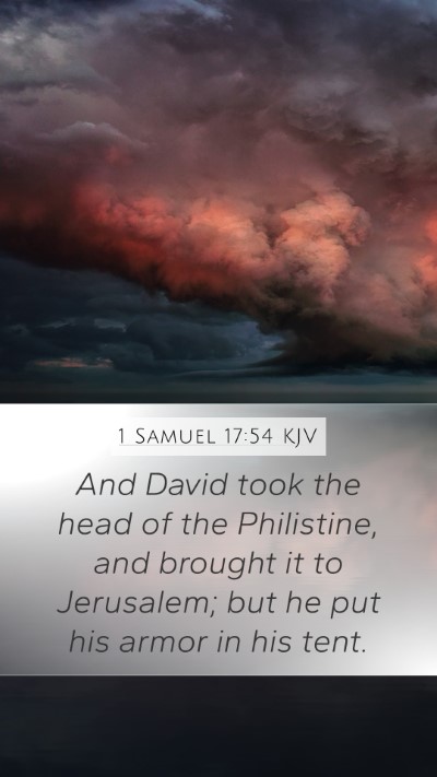 1 Samuel 17:54 KJV Bible Verse Image
