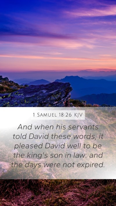 1 Samuel 18:26 KJV Bible Verse Image