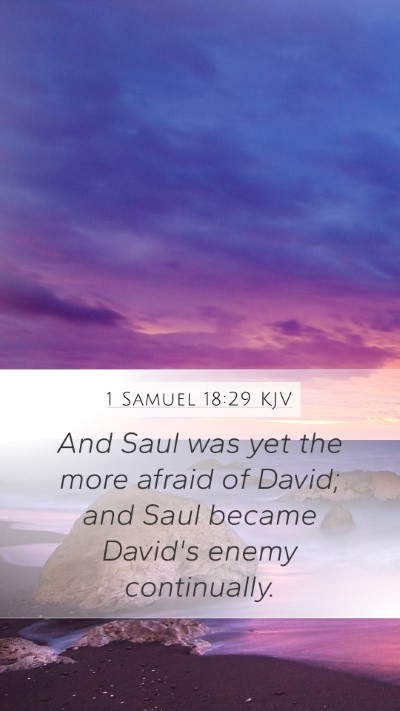 1 Samuel 18:29 KJV Mobile Phone Wallpaper - And Saul was yet the more afraid of David; and - Mobile Bible Verse Wallpaper